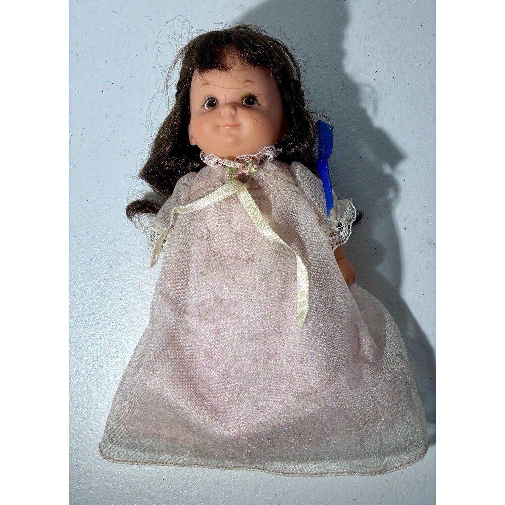 1976 Mattel Silvie Rosebud Vintage Brunette Doll in Pink Nightgown Dress